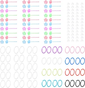 120 Pcs Plastic Earrings for Sensitive Ears Clear Studs for Women Hypoallergenic Hoops Invisible Post Earring for Sports