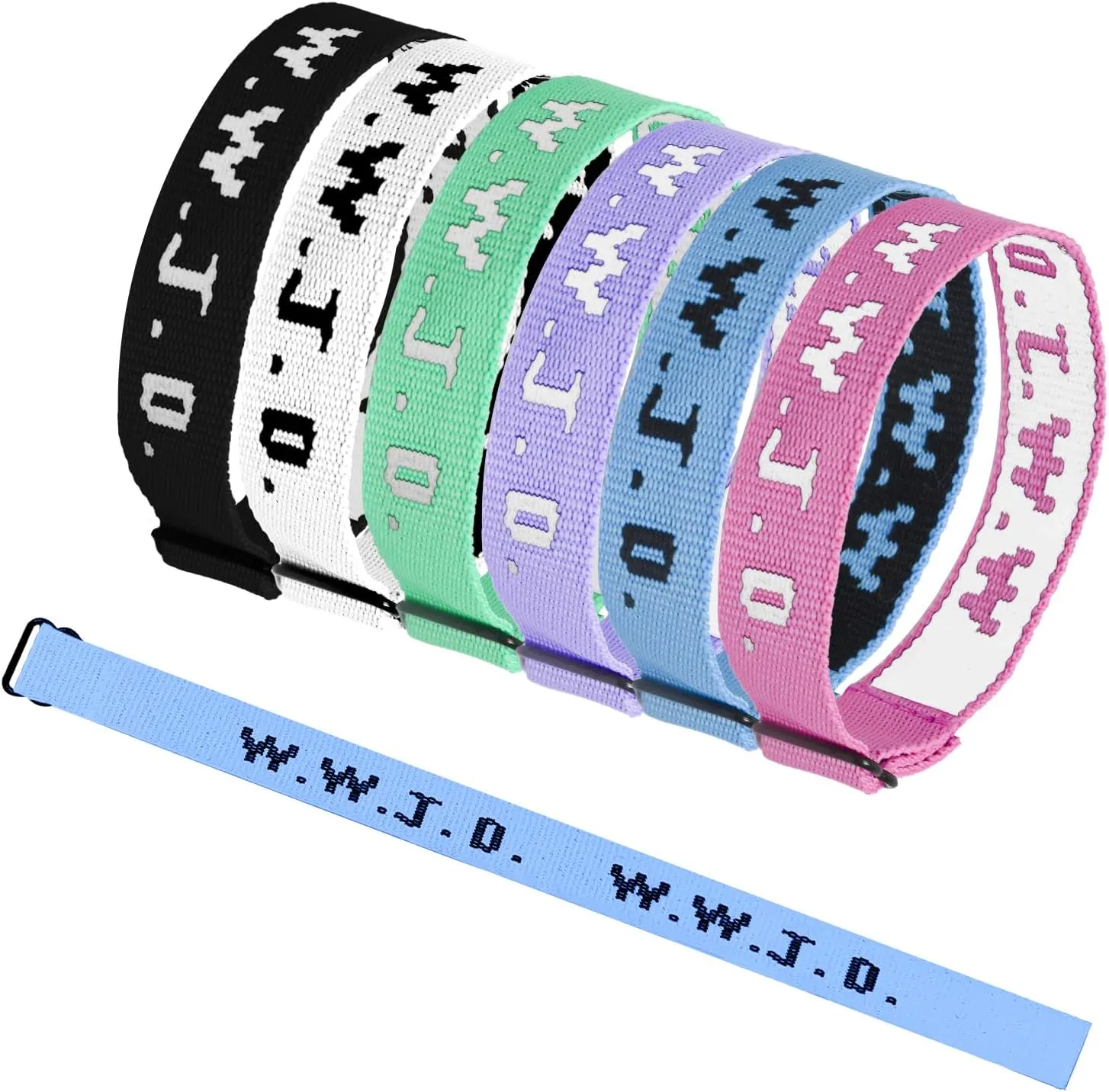 12Pcs WWJD Bracelet What Would Jesus Do Bracelet Jesus Religious Bracelet Woven Wristbands, Suitable for Adults