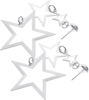 1Pair Minimalist Star Dangle Earrings for Ladies Jewelry for Parties Elegant Star Accessories to Enhance Your Fashion Sense