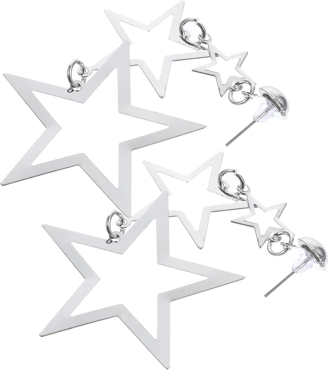 1Pair Minimalist Star Dangle Earrings for Ladies Jewelry for Parties Elegant Star Accessories to Enhance Your Fashion Sense