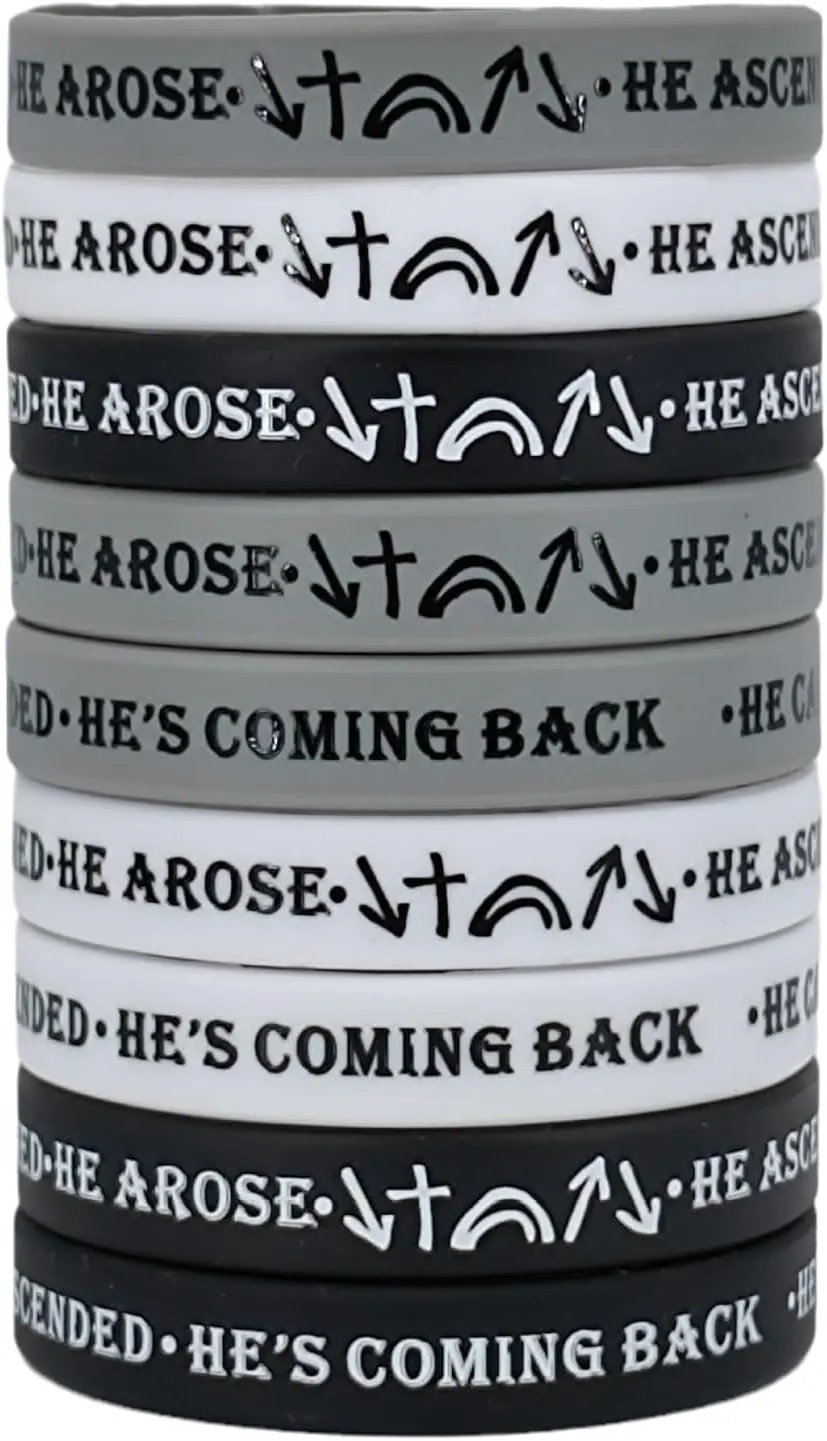 20PCS Bible Verse Silicone Bracelets Bible Verse Rubber Bracelets Religious Christian Scripture Wristbands Christian Quote Rubber Bracelets Christian Party Favor