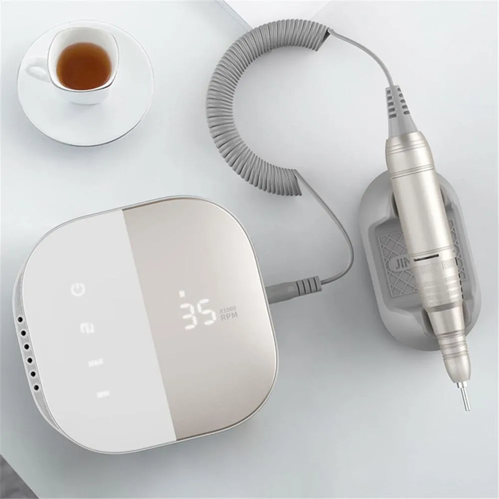 35000 RPM Electric Nail Drill Machine Electric Nail File LED Display Nail Tools Manicure Machine Nail Drill Bits Polisher