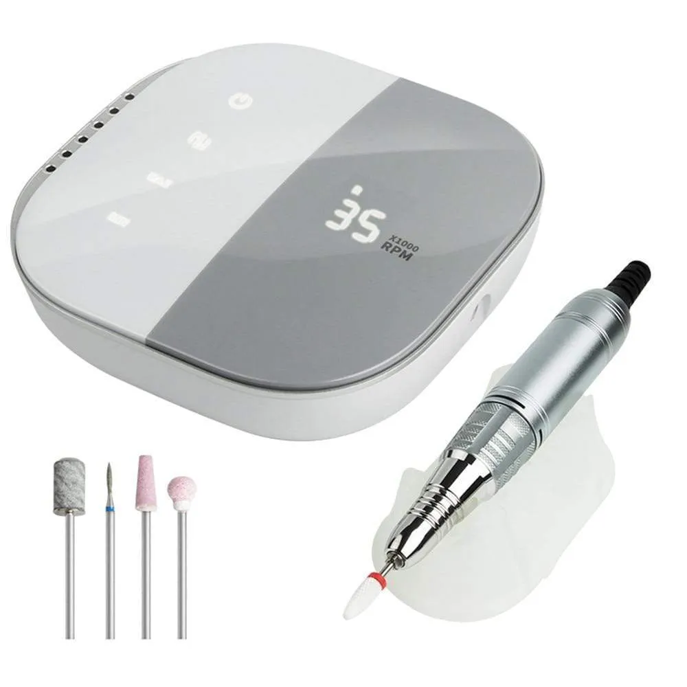 35000 RPM Electric Nail Drill Machine Electric Nail File LED Display Nail Tools Manicure Machine Nail Drill Bits Polisher