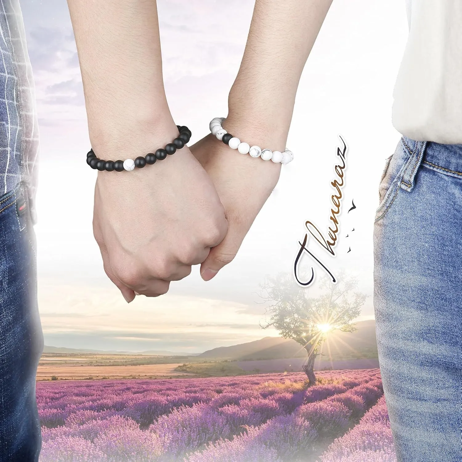 7 Chakra Bracelets Matching Love Ring Bracelets Couples