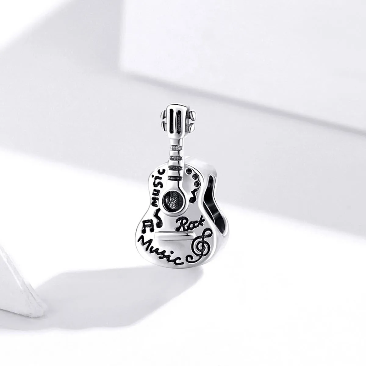 925 Sterling Silver Guitar Beads For Diy Bracelets & Necklaces