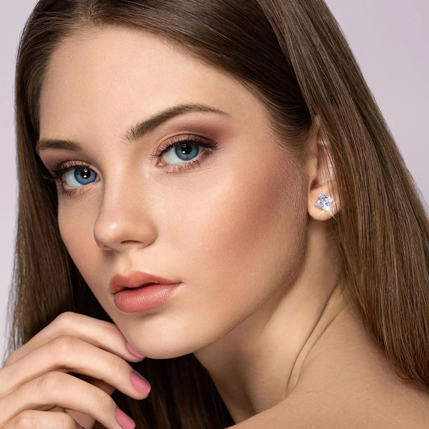 925 Sterling Silver Small Diamond Stud Earrings for Women Men, 3mm Zirconia Studs for Teens Girls Helix Earrings Cartilage Piercing Jewelry Graduation Birthday Anniversary