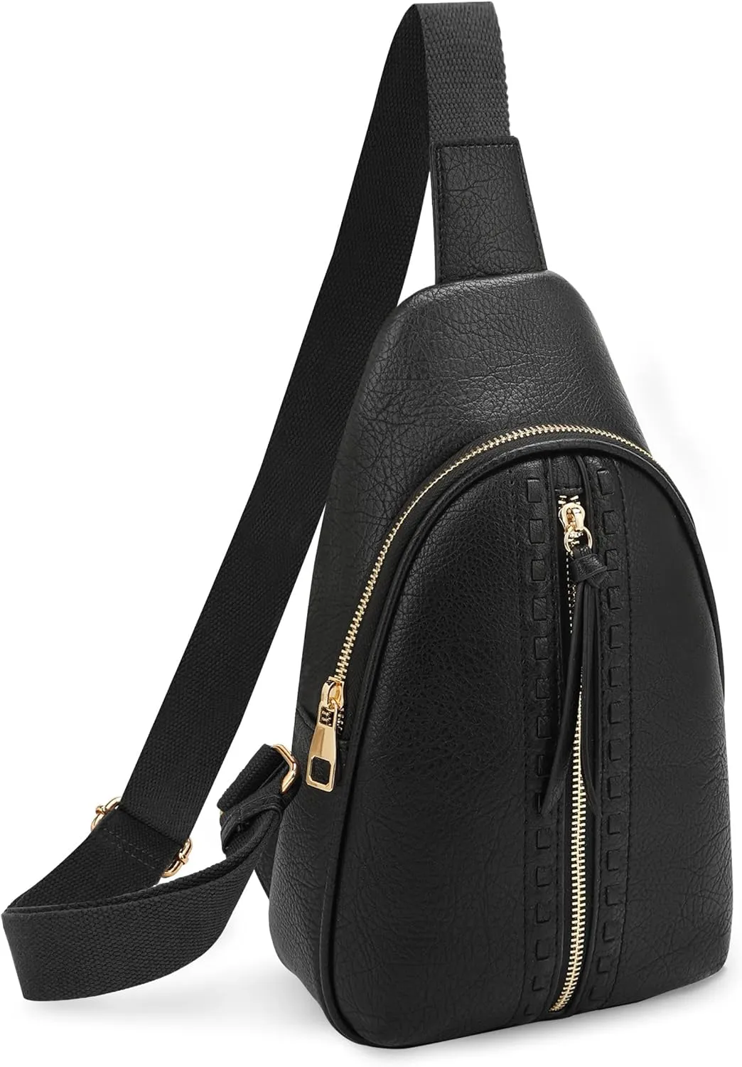 ALYSSA 7L Sling Bag for Women Crossbody Purse Faux Leather Cross body Bag Fanny Pack Chest Bag for Travel Everyday Vacation