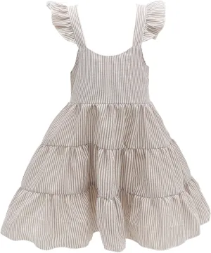 babygoal Toddler Baby Girl Dress, Ruffle Sleeve Princess Casual Beach Summer Kid Sundress