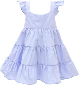 babygoal Toddler Baby Girl Dress, Ruffle Sleeve Princess Casual Beach Summer Kid Sundress