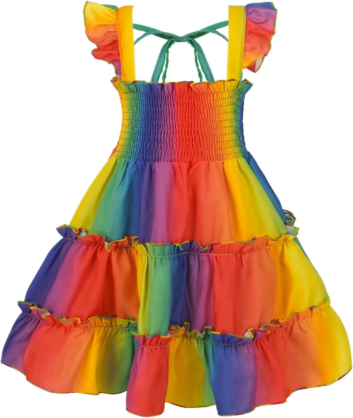 babygoal Toddler Baby Girl Dress, Ruffle Sleeve Princess Casual Beach Summer Kid Sundress