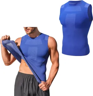 Beotyshow Mens Sleeveless Compression Shirt Slimming Body Shaper Vest Workout Tank Tops Shapewear Undershirts