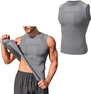 Beotyshow Mens Sleeveless Compression Shirt Slimming Body Shaper Vest Workout Tank Tops Shapewear Undershirts