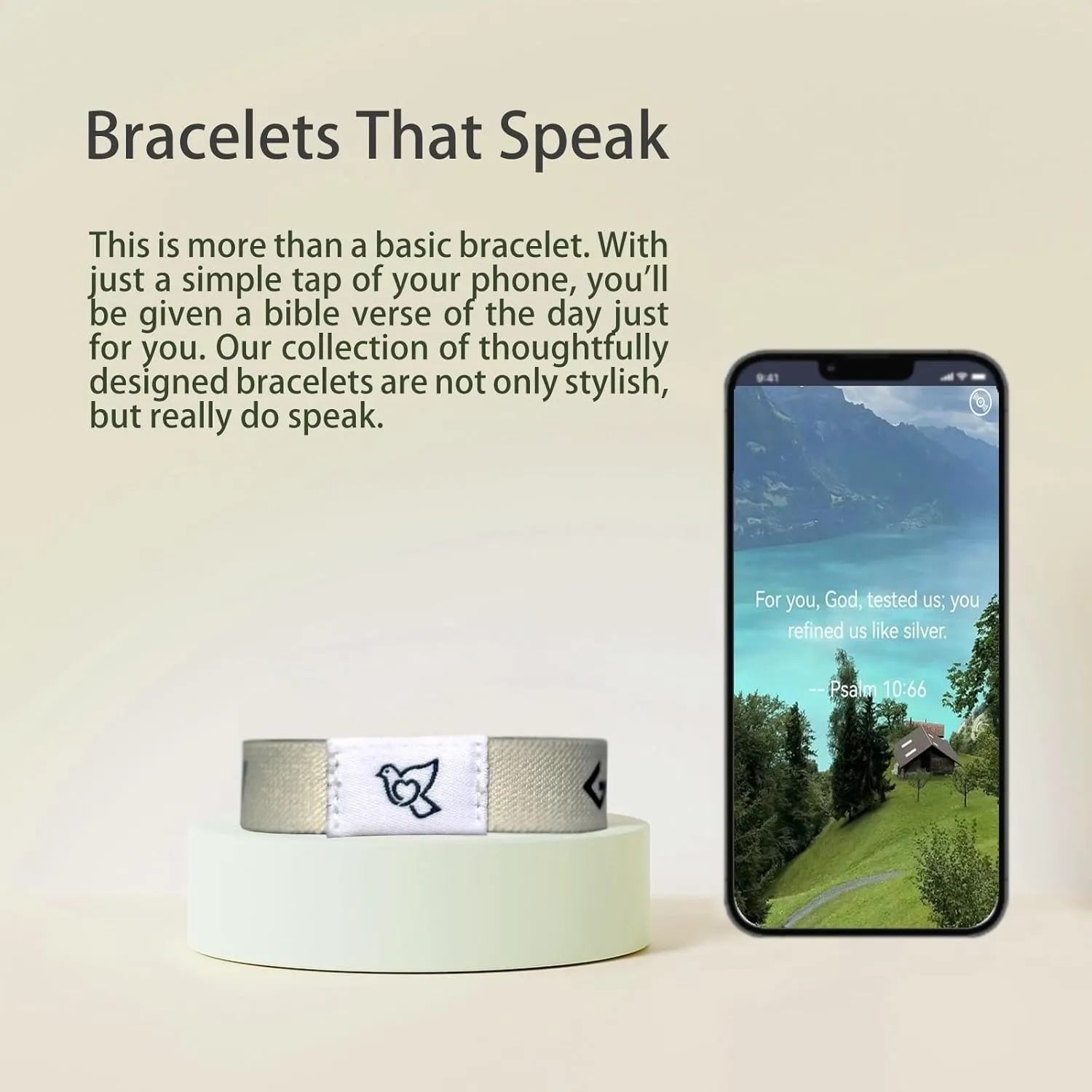 Bible Verse Bracelet With NFC - Christian Scripture Bracelets for Men, Women and Teens - Daily Bible Verse Gifts for Halloween, Christmas