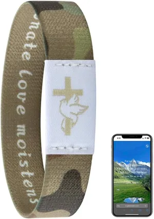 Bible Verse Bracelets Christian Bracelet Daily Bible Verse Bracelet With NFC Inspirational Bible Verse Bracelets For Women Wearable Bible Christian Gift