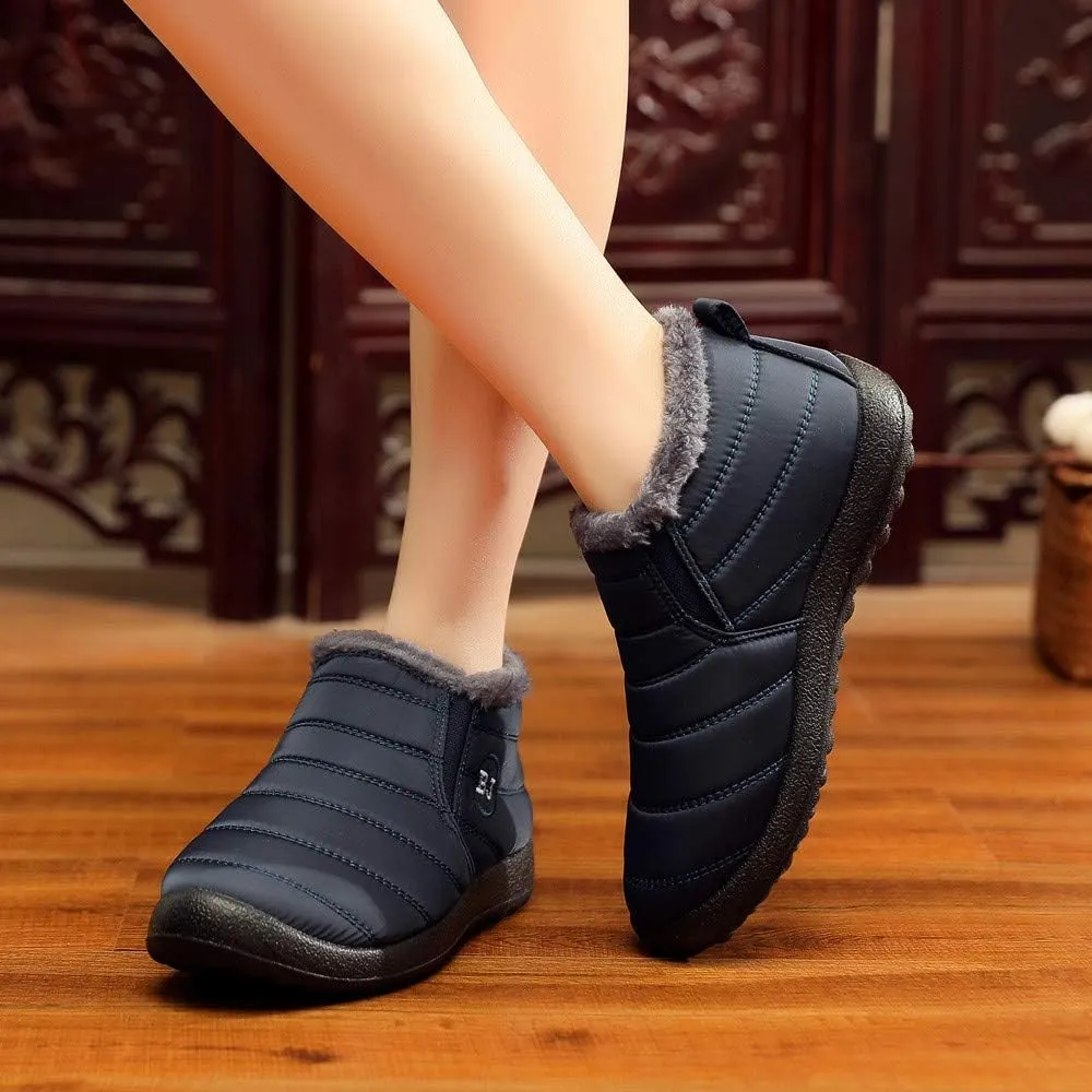 Black Winter Boots for Women Wide Calf Womens Snow Boots 9.5 Wide Warm Winter Boots Women Womens Snow Shoes Ankle Tall Black Winter Boots for Women