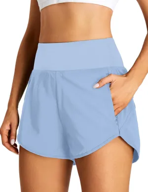 BMJL Women's High Waisted Athletic Shorts Pocket Workout Shorts Gym Sporty Running Shorts