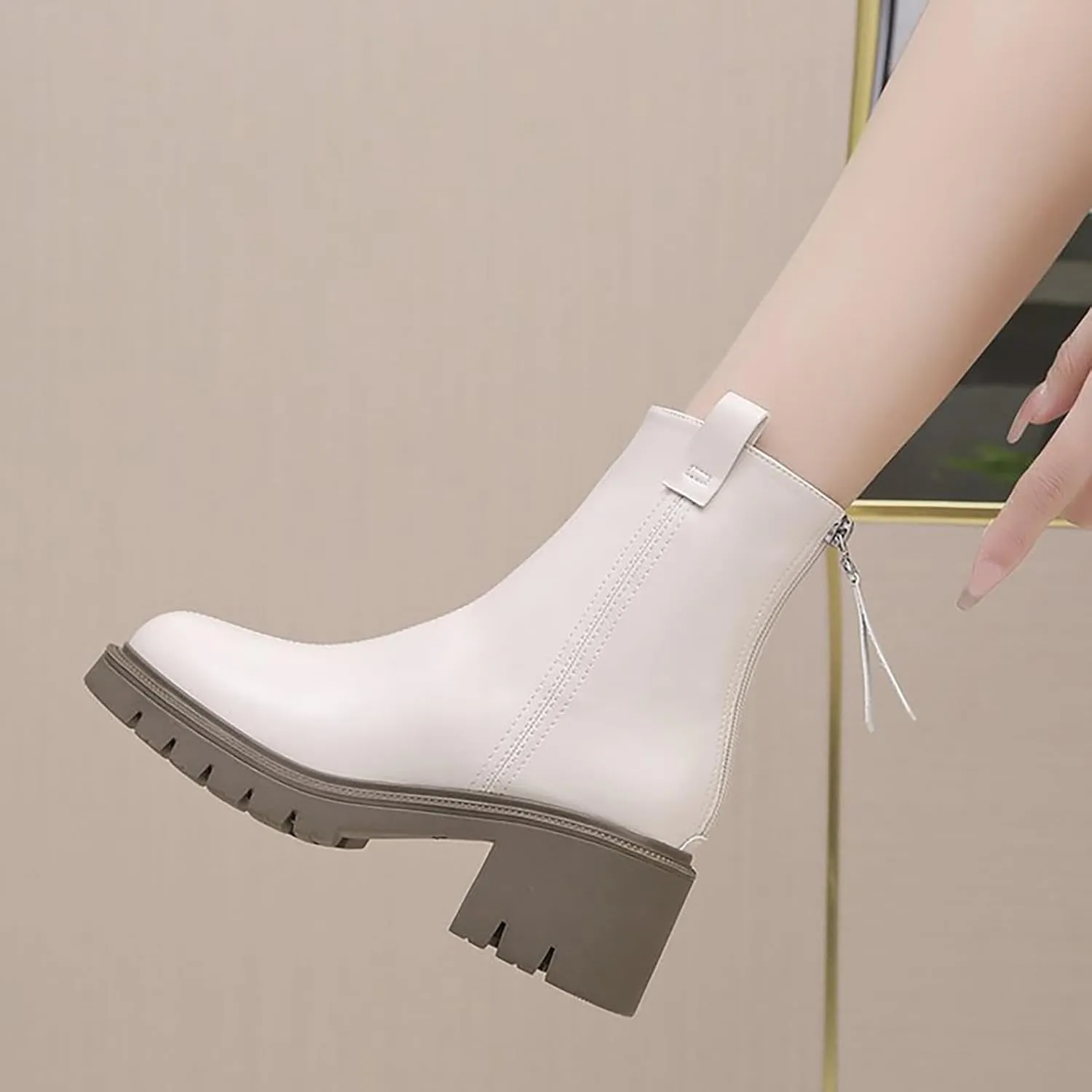 Botines Para Mujer Grey Boots for Women Fall Ankle Boots Brown Booties Women Womens Ankle Boots Wide Width Low Heel Womens Fall Cutout Booties Ankle Heels
