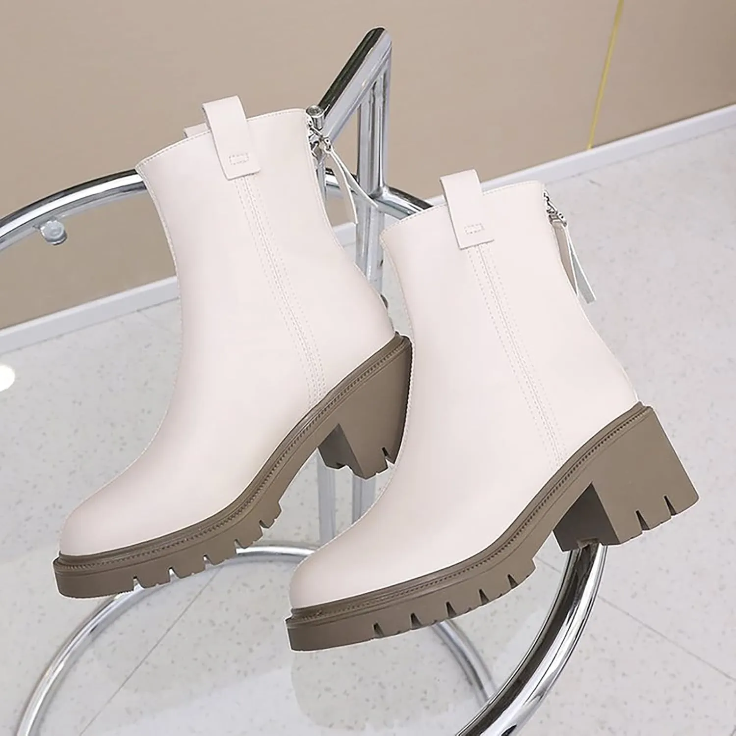 Botines Para Mujer Grey Boots for Women Fall Ankle Boots Brown Booties Women Womens Ankle Boots Wide Width Low Heel Womens Fall Cutout Booties Ankle Heels