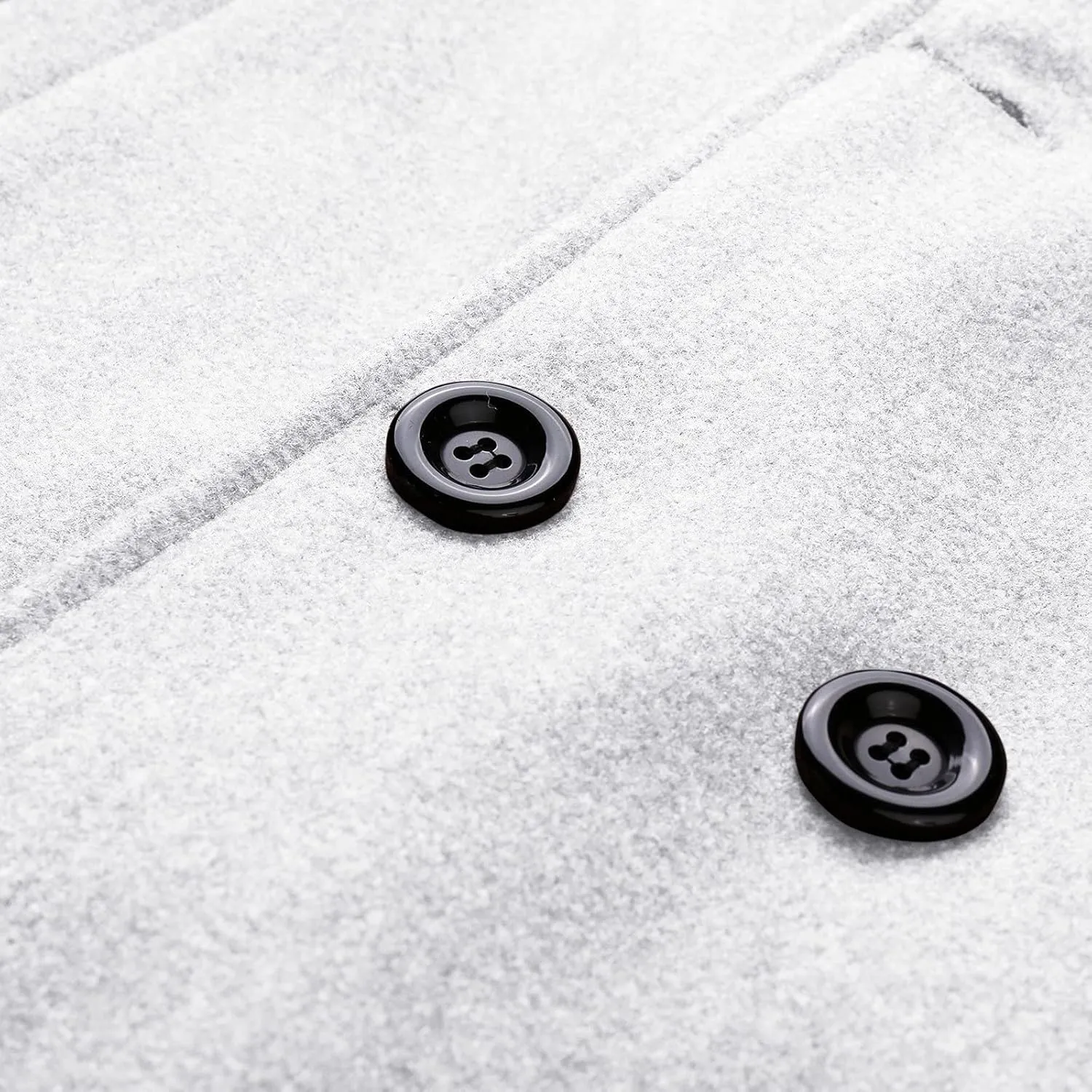 Burband Mens Double Breasted Woolen Trench Coats Slim Fit Notch Lapel Pea Overcoats Winter Stylish Business Long Jackets
