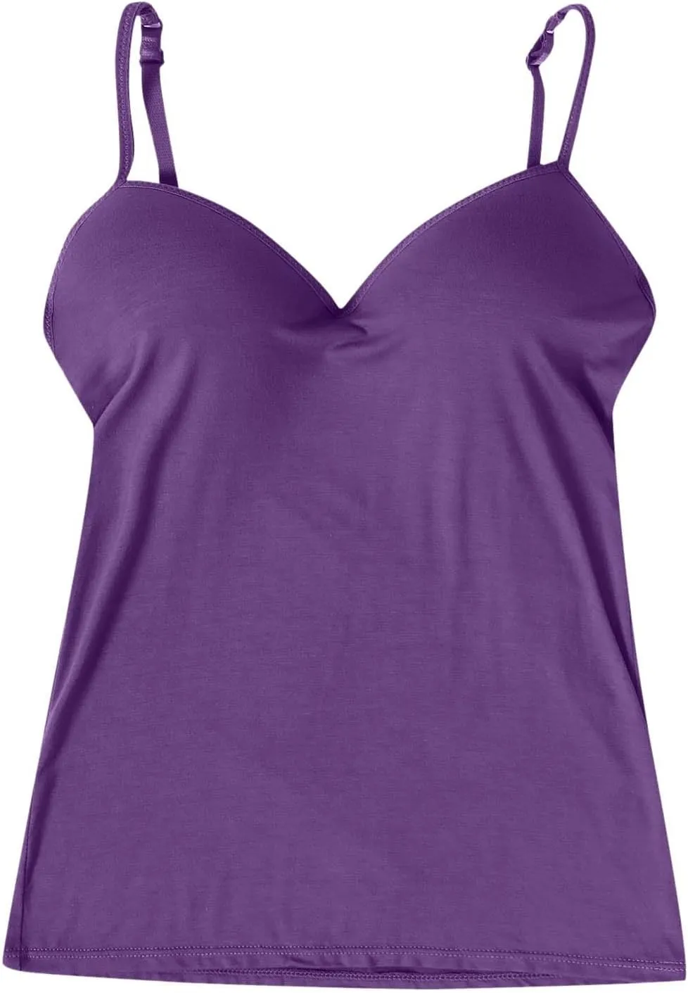 Camisole Tops for Women Built in Bra Spaghetti Strap Workout Yoga Shirts Basic Padded Tank Tops 2025 Summer Shelf Bra