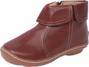 Cathalem Ankle Boots for Women, 2024 New Flat Heel Booties Arch Support Booties Side Zip-up Vintage Leather Damping Shoes