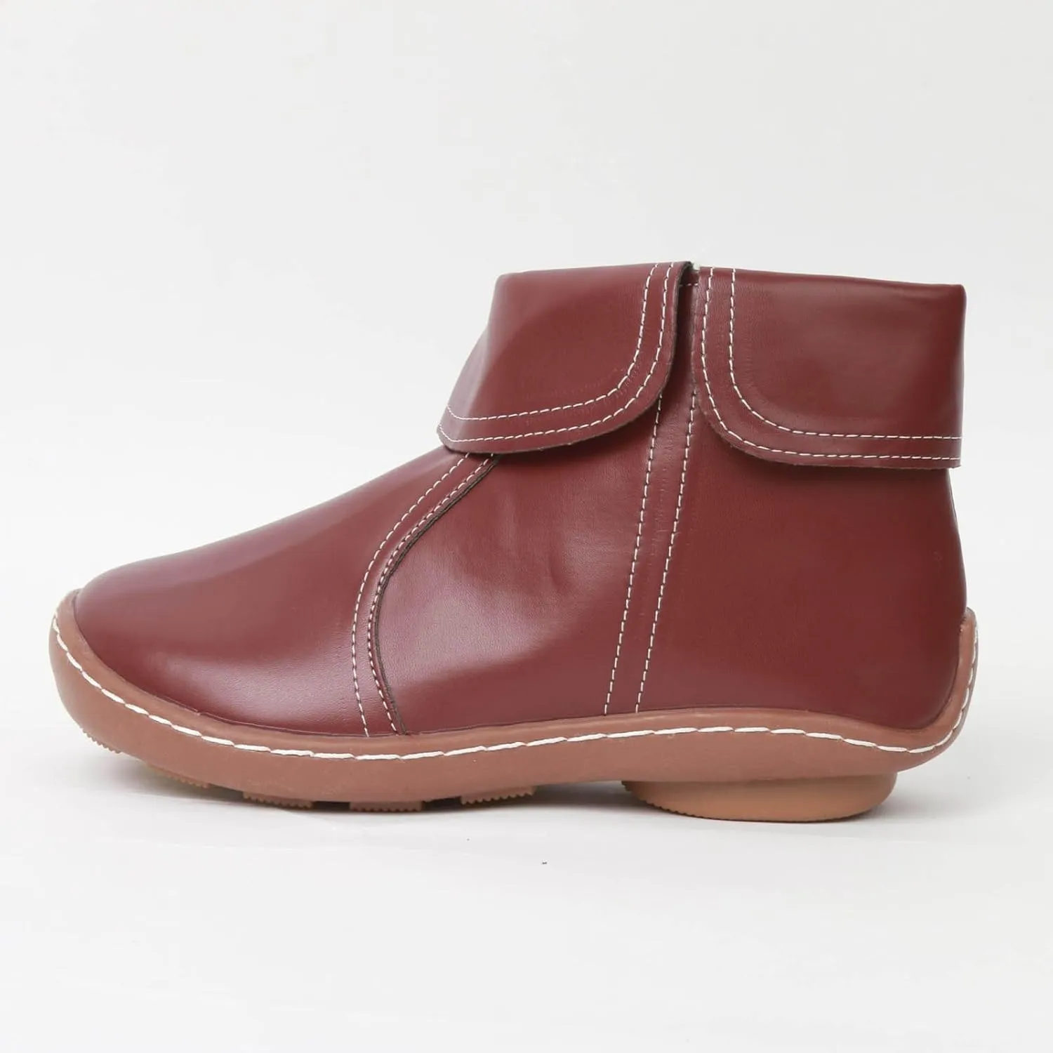 Cathalem Ankle Boots for Women, 2024 New Flat Heel Booties Arch Support Booties Side Zip-up Vintage Leather Damping Shoes