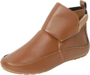 Cathalem Womens Ankle Boots, 2024 New Arch Support Booties Side Zip-up Vintage Leather Damping Shoes Flat Heel Booties