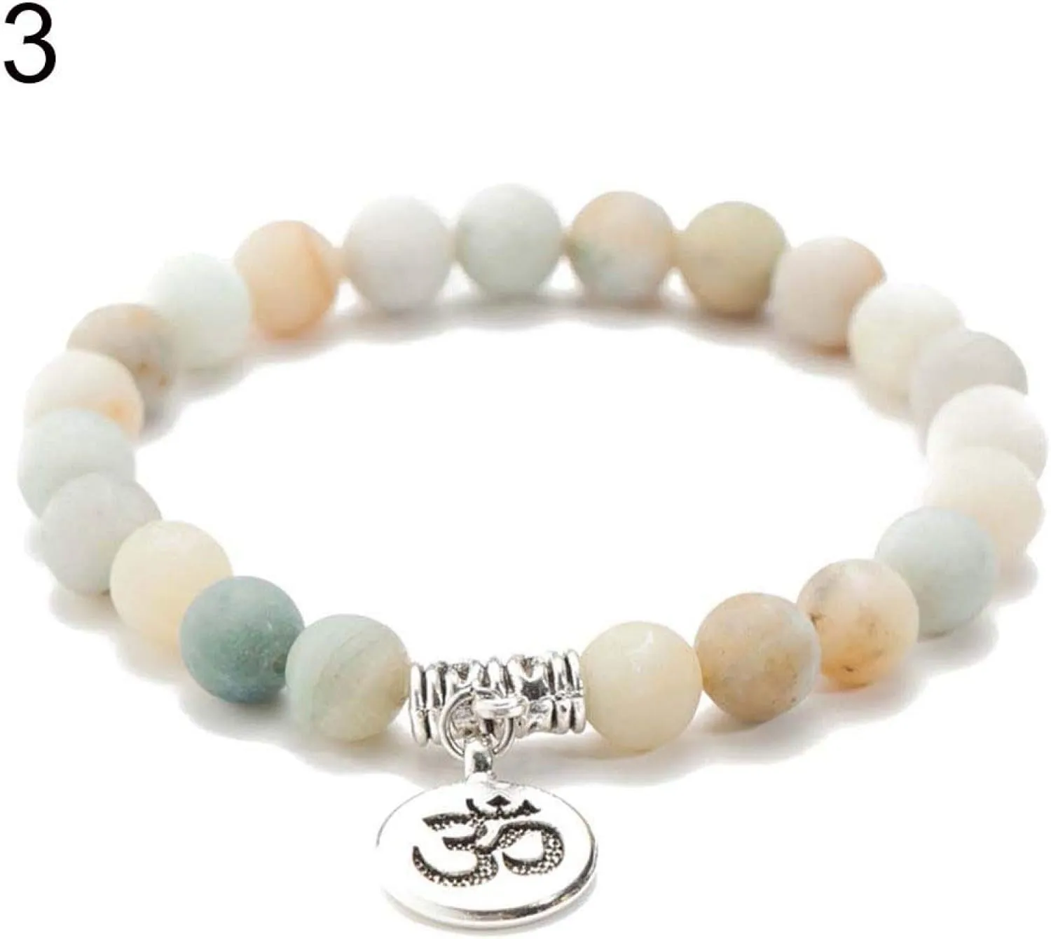 Charm Bracelet for Women, Unisex Lotus Yoga Pattern Pendant Beaded Bracelet Charm Bangle Jewelry Gift for Valentine's Day Gift Birthday Present