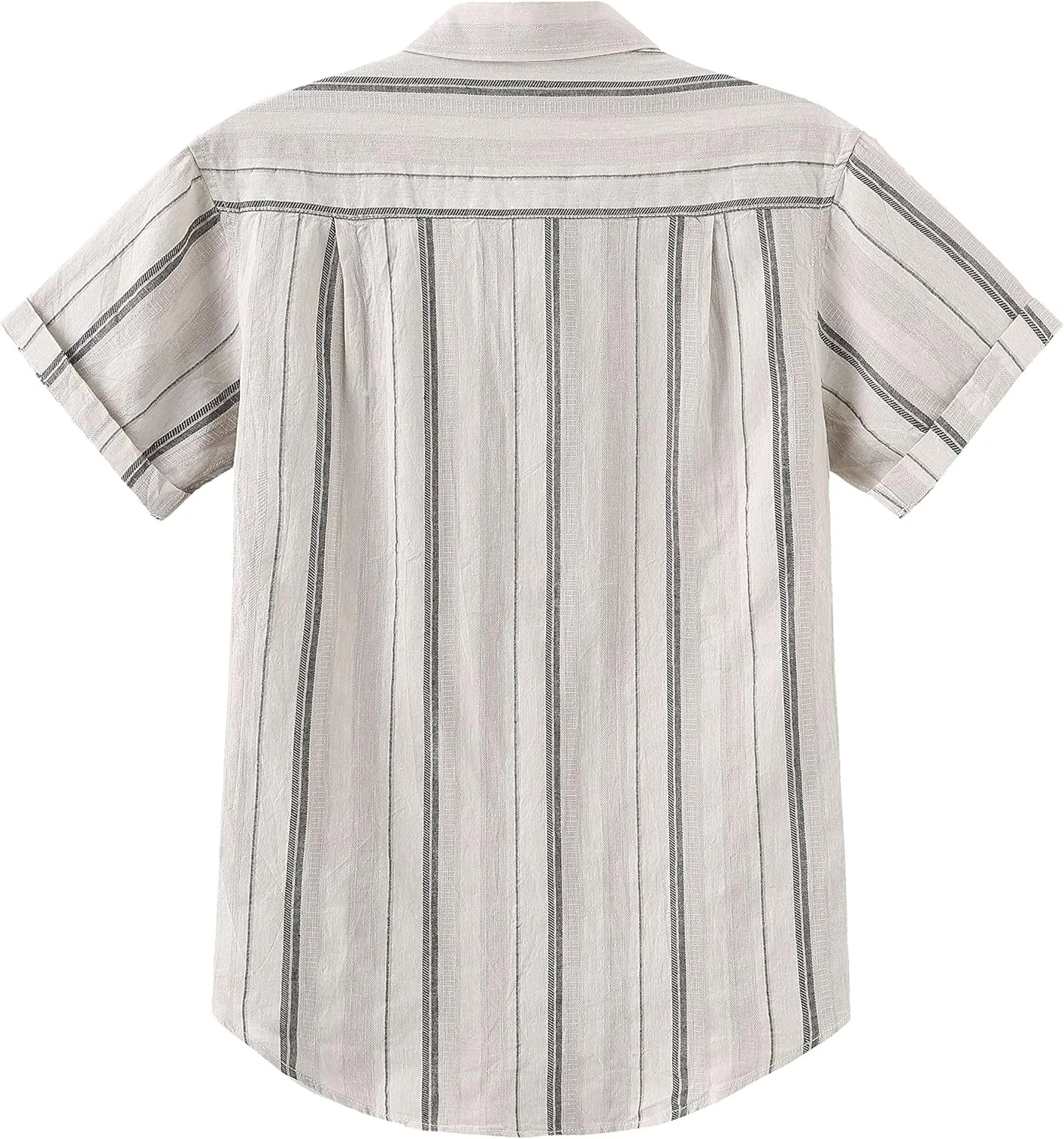 COEVALS CLUB Men's Casual Linen Cotton Button Down Spread Collar Short Sleeve Summer Beach Shirts