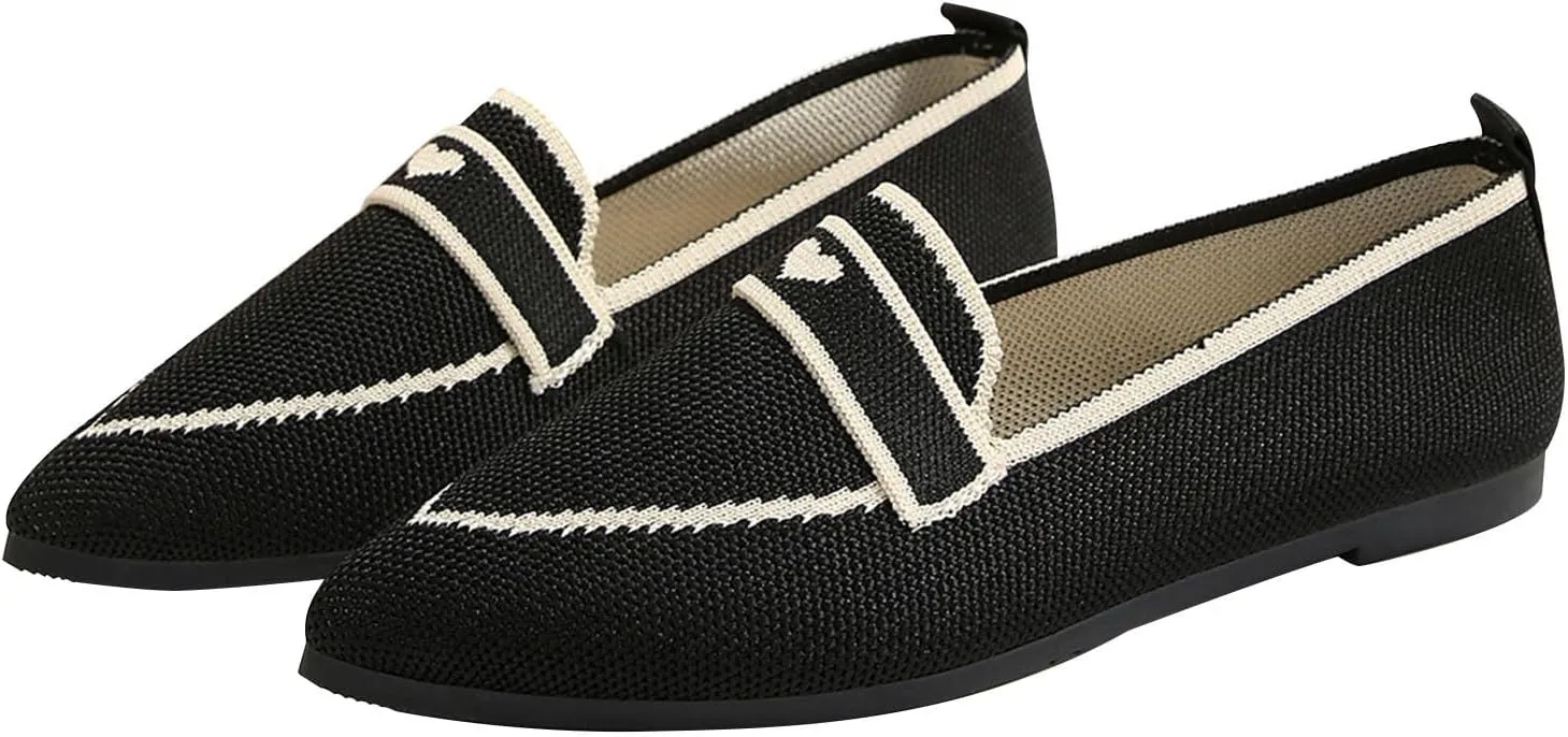 Comfortable Pointed Toe Flats Shoes Women Casual Walking Shoes Comfort Low Heel Shoes Fashion Shoes Basic Shoe