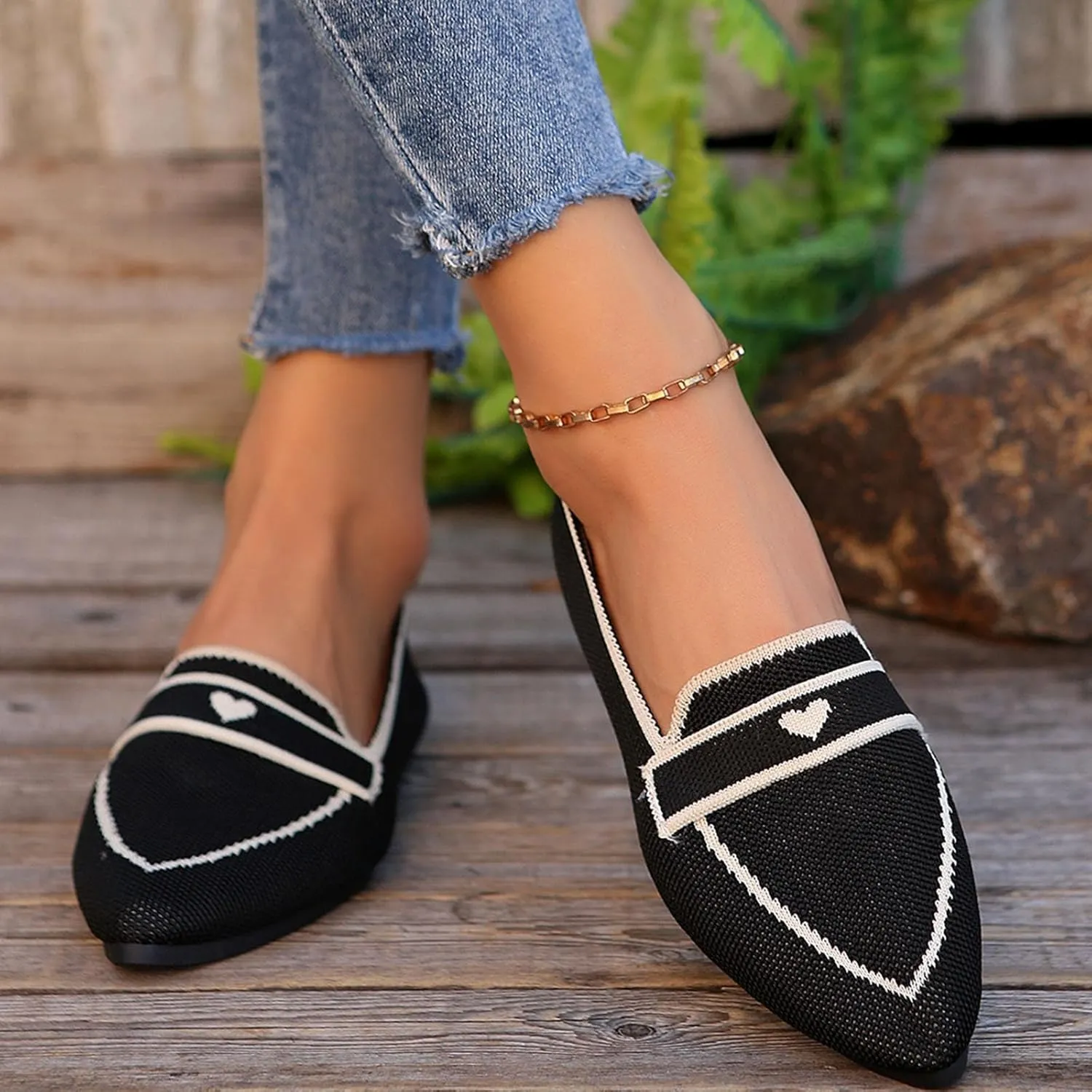 Comfortable Pointed Toe Flats Shoes Women Casual Walking Shoes Comfort Low Heel Shoes Fashion Shoes Basic Shoe