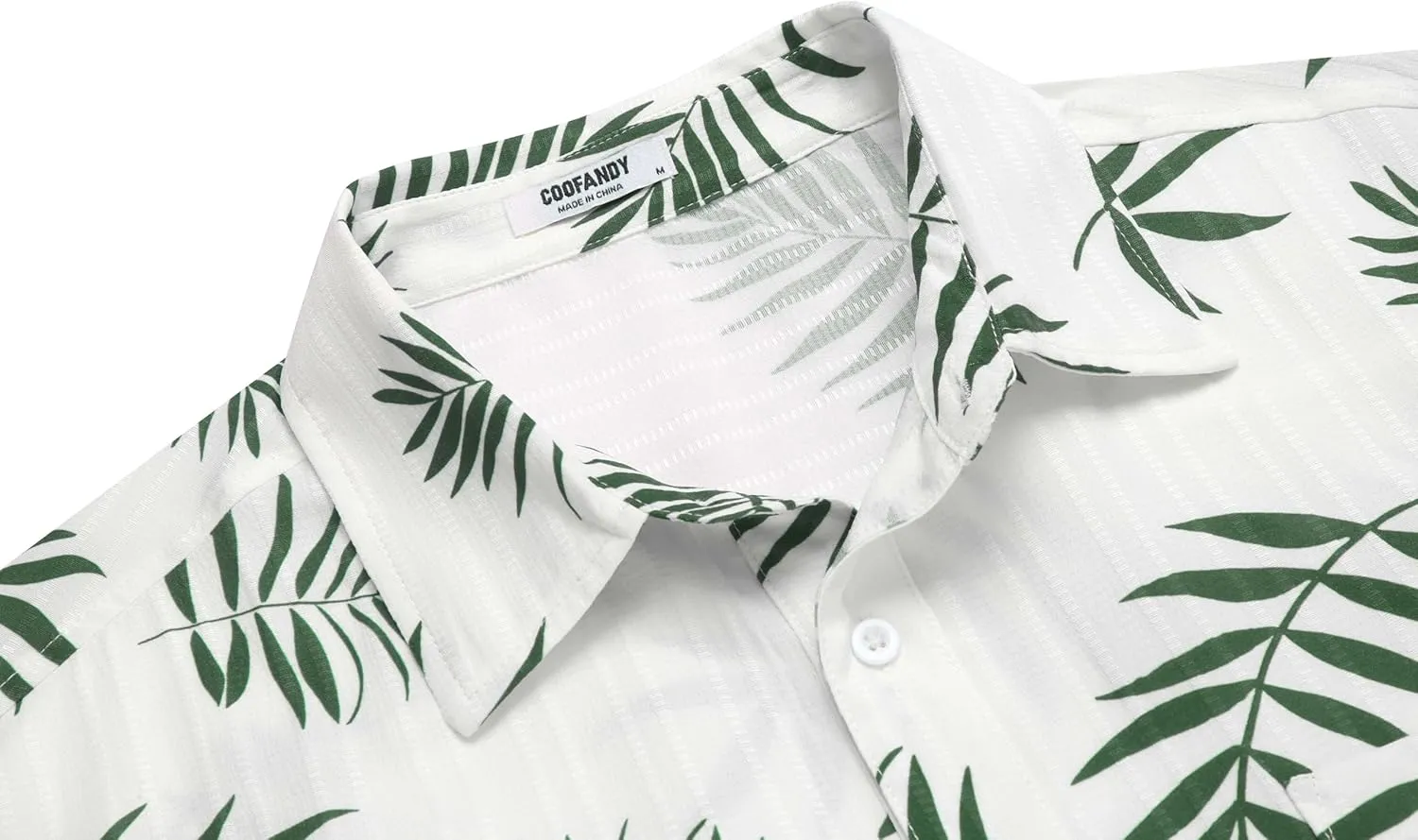 COOFANDY Men's Casual Button Down Shirts Short Sleeve Textured Summer Beach Shirt with Pocket