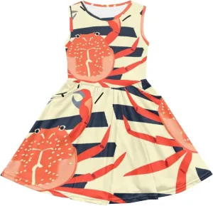 Cute Animal Dress for Girls Sleeveless Loose Fit Summer Dresses with Pockets Swing Sundress
