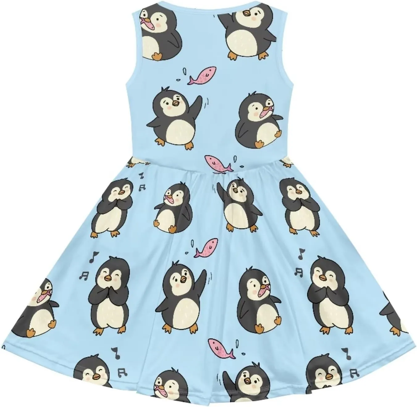 Cute Animal Dress for Girls Sleeveless Loose Fit Summer Dresses with Pockets Swing Sundress
