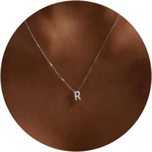 Dainty Initial Necklaces for Women - Simple Name Silver Pendant Choker Necklaces - Trendy Silver Jewelry Gifts
