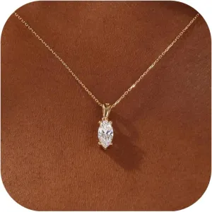 Diamond Necklaces for Women Dainty Choker Necklace Simple 14k Gold Plated CZ Jewelry Necklaces
