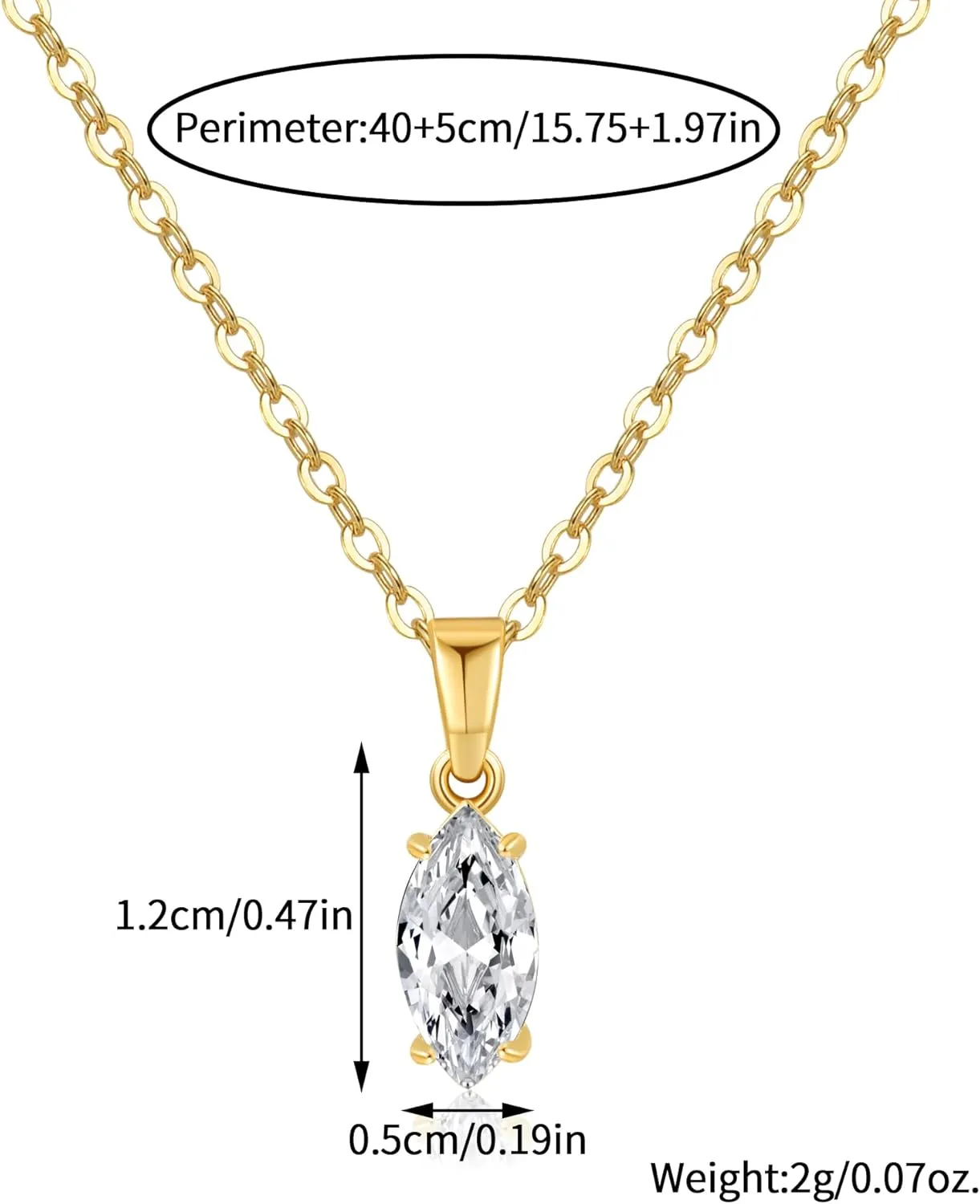 Diamond Necklaces for Women Dainty Choker Necklace Simple 14k Gold Plated CZ Jewelry Necklaces