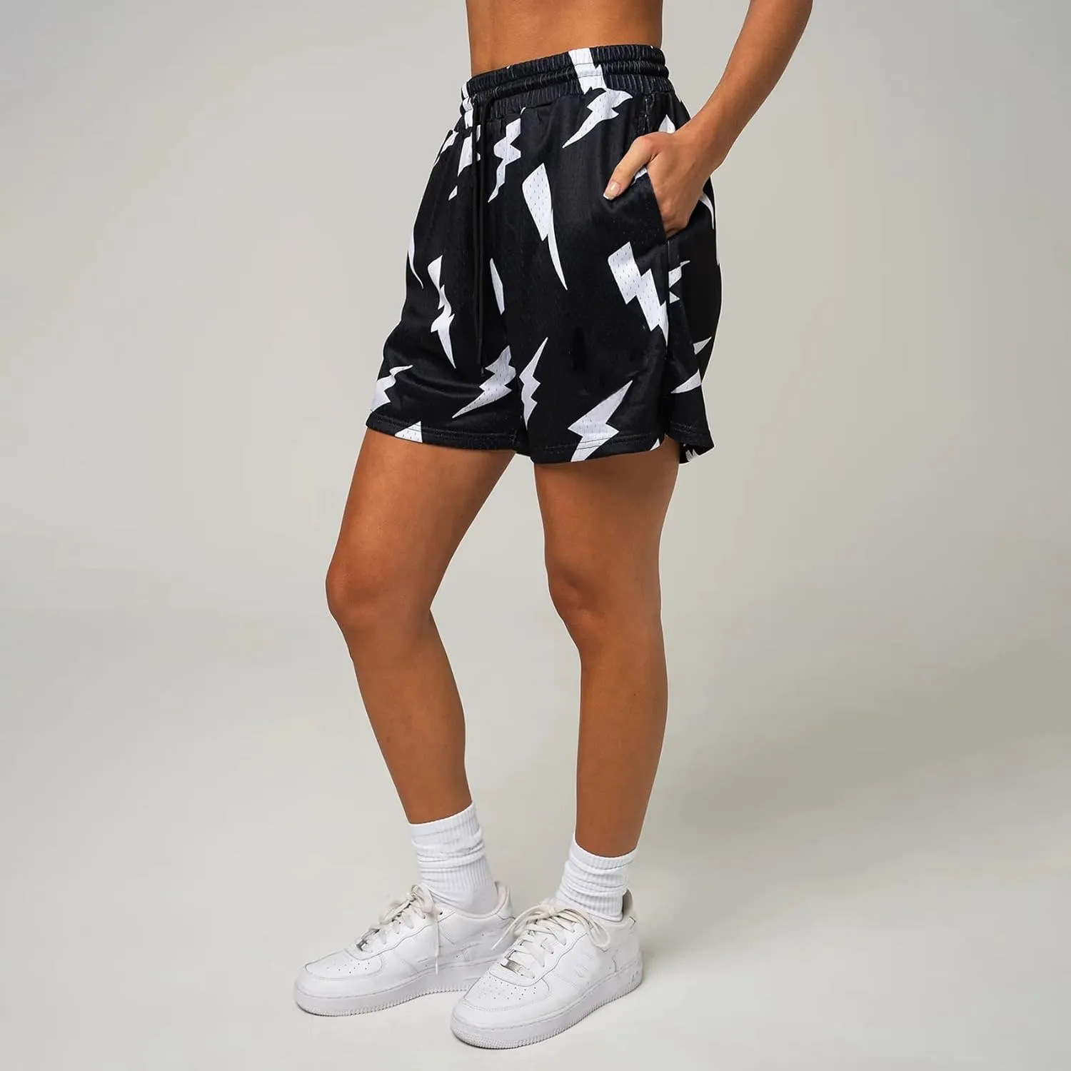 DIOTSR Mens Graphic Shorts Summer Casual Flat Front Shorts Cool Streetwear Designer Shorts Drawstring