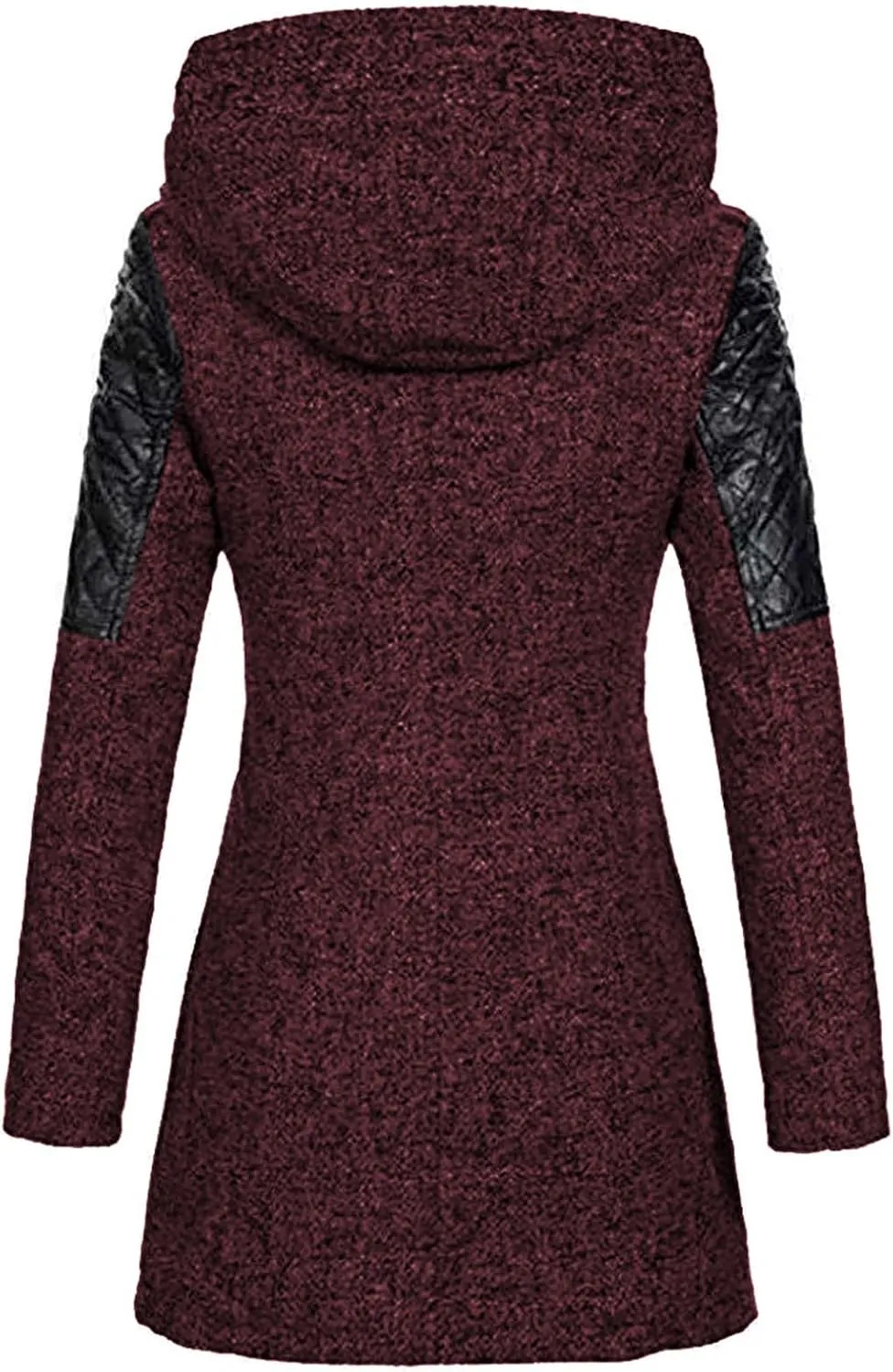 Double Breasted Trench Coats for Women 2024 Winter Wool Blend Lining Peacoats Mid-Length Hooded Jackets with Belt