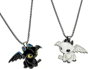 Dragon Matching Necklaces for Couples Lovers Boyfriend Girlfriend Gift Goth Emo Black White Cute Jewelry