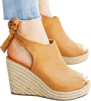 Dress Sandals for Women, Sandals for Women Suede Peep Toe Ankle Booties Cut Out Stacked Heel Ankle Boots