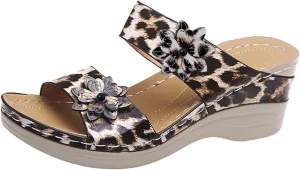 Eduavar Orthopedic Sandals for Women, Wedge Sandals for Women Summer Casual Open Toe Platform Sandals Travel Beach Sandals