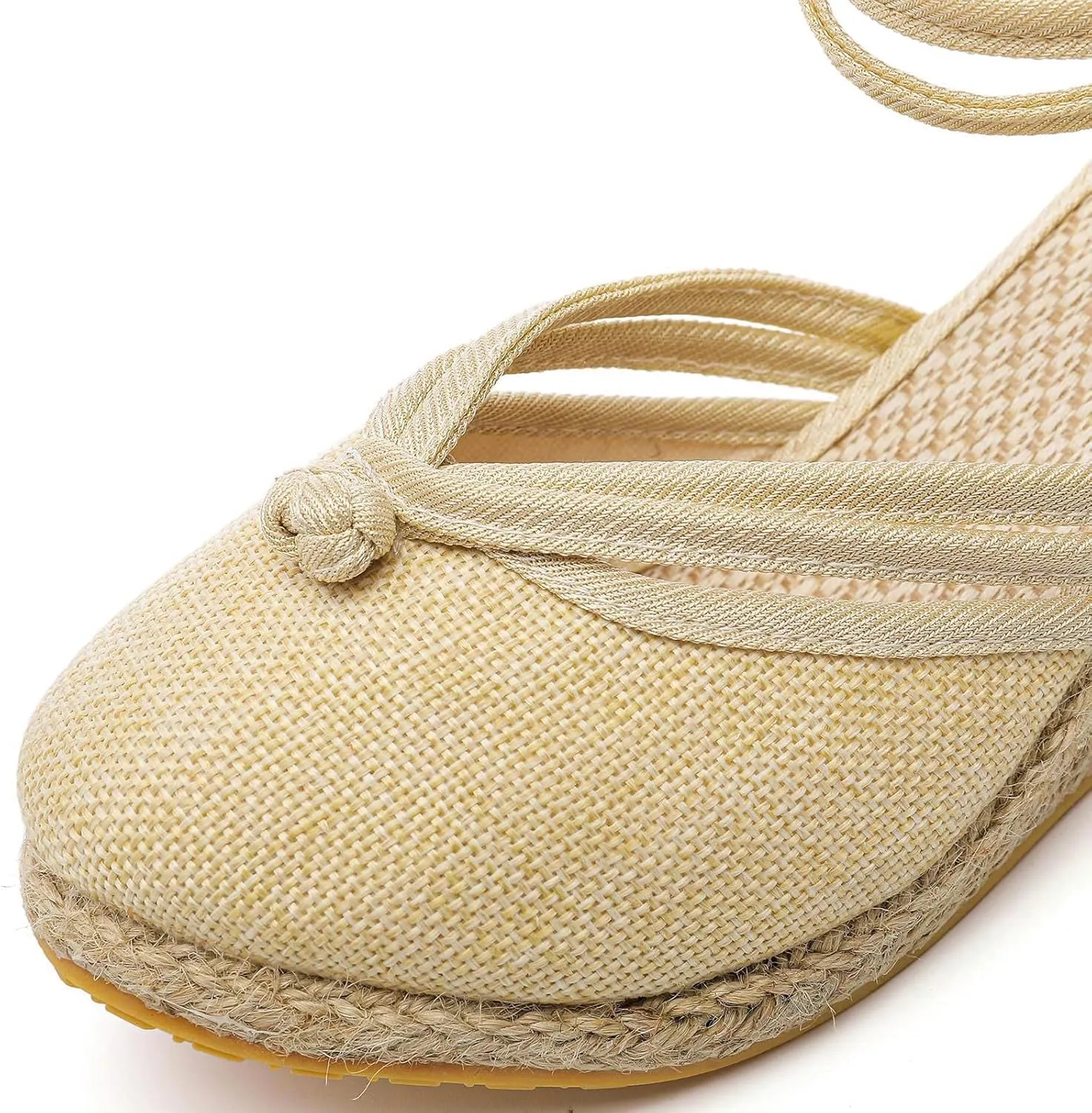 Eduavar Sandals for Women 2023, Sandals Women Dressy Summer Close Toe Sandals Comfy Breathable Wedge Platform Shoes