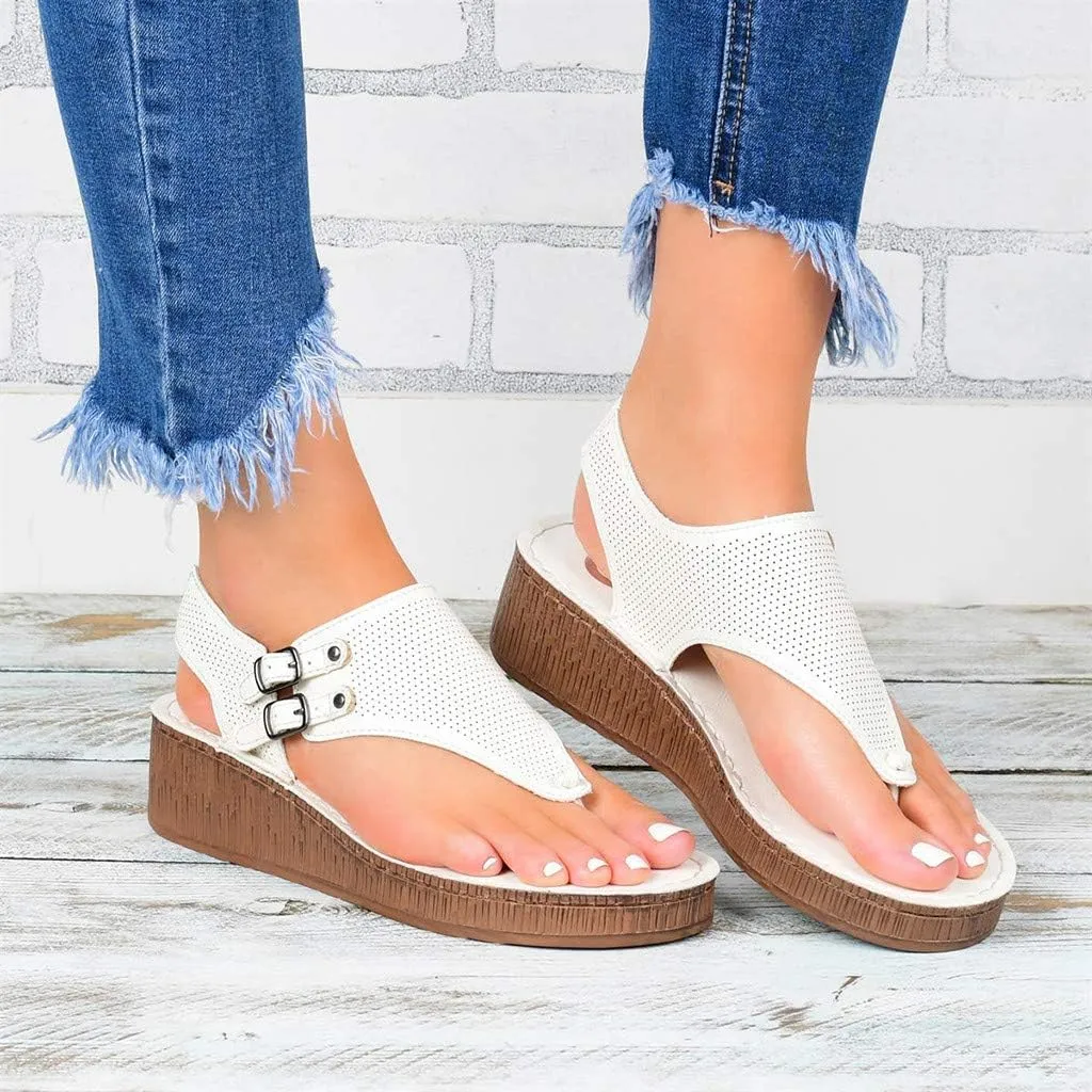 Eduavar Sandals for Women Dressy, Orthopedic Sandals for Women Comfy Soft Flip Flops Flat Sandals with Ankle Strap