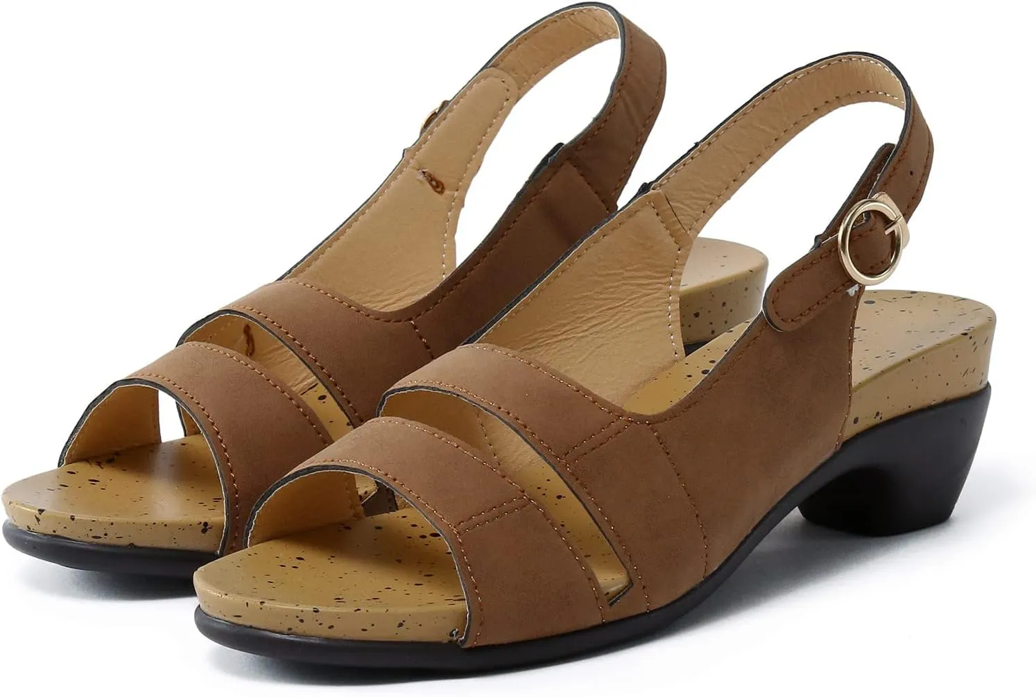 Eduavar Summer Sandals for Women 2023, Wedge Sandals for Women Ultra-Comfy Breathable Sandals Wedge Peep Toe Sandals Shoes