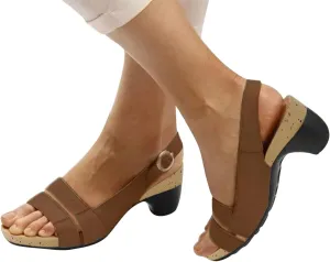 Eduavar Summer Sandals for Women 2023, Wedge Sandals for Women Ultra-Comfy Breathable Sandals Wedge Peep Toe Sandals Shoes
