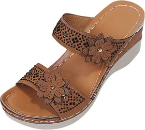 Eduavar Walking Sandals Women Comfort, Womens Sandals Dressy Comfortable Sandals Open Toe Slip On Walking Sandals Shoes
