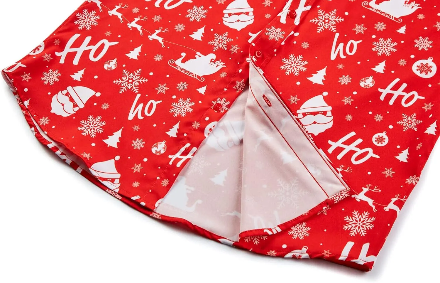 ENVMENST Christmas Button Up Shirt for Men Fun Printed Casual Short Sleeve Hawaiian Santa Shirt