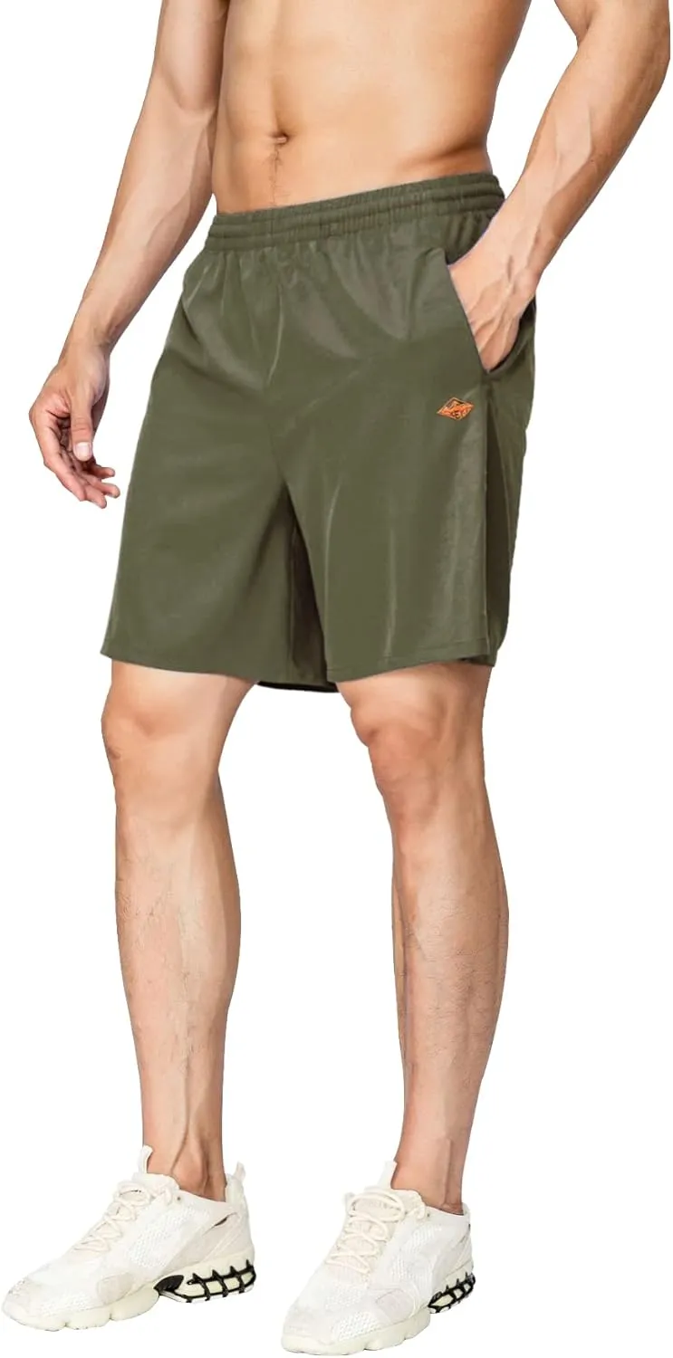 EXEKE Men's Athletic Shorts Quick Dry Running Shorts Lightweight Gym Workout Shorts with Pockets
