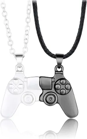 Fuqimanman2020 1 Pair Game Controller Couple Pendant Necklace for Couples Lovers Him and Her Best Friend Friend BFF Friendship Punk Jewelry
